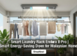 Bellbro Endura II Pro smart laundry rack with LED light, UV sterilisation and hot and cold air drying
